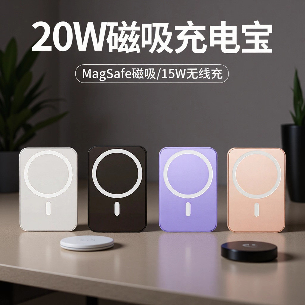 ใหม่มาตรฐานแห่งชาติ 3c Certified Power Bank KCMagsafe Magnetic Fast Charging Power Bank ของขวัญ