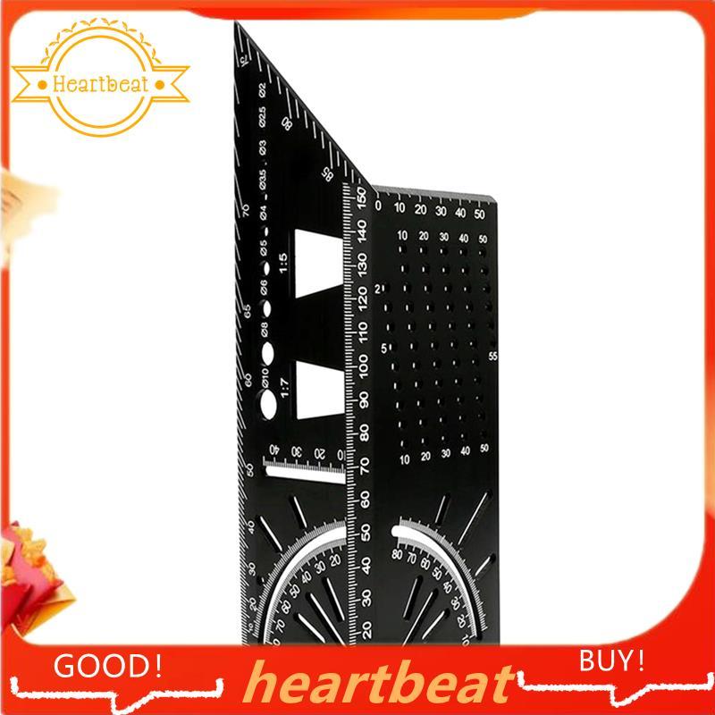 งานไม้ไม้บรรทัดสี่เหลี่ยมในอลูมิเนียมอัลลอยด์-3D วัดมุมแม่แบบเครื่องมือ-45/90 องศาช่างไม้ S Layout G