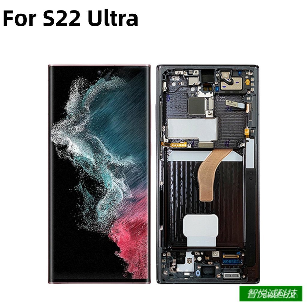 05P4 [คลังสินค้าพร้อมจัดส่งที่รวดเร็ว] เหมาะสําหรับชุดประกอบหน้าจอ Samsung S22Ultra พร้อมกรอบ S908 พ