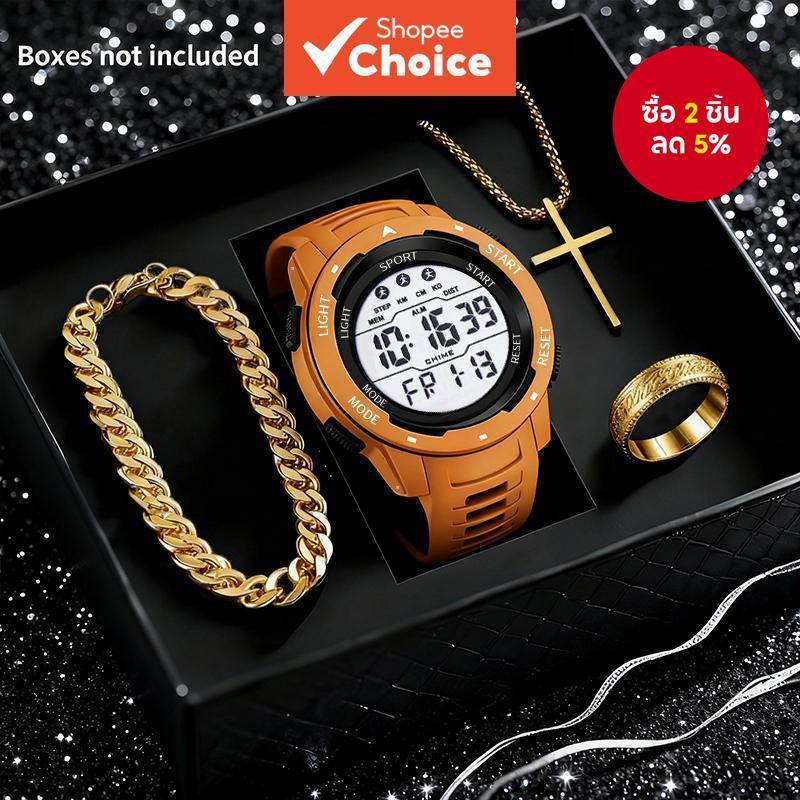 Unisex มัลติฟังก์ชั่นนาฬิกาอิเล็กทรอนิกส์สร้อยคอ Combo แฟชั่นอเนกประสงค์ Gadget สําหรับเด็กนาฬิกา