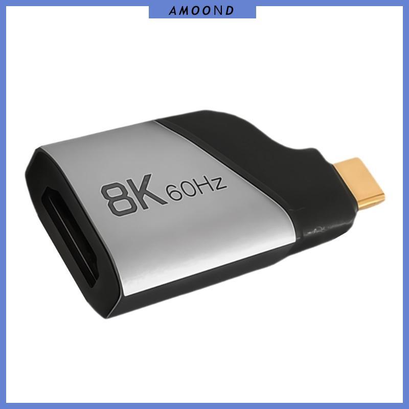 AMOOND Universal USB Type C to HDTV Adapter สําหรับสมาร์ทโฟนแล็ปท็อปแท็บเล็ต 8K60Hz 4K144Hz 2K 165HZ