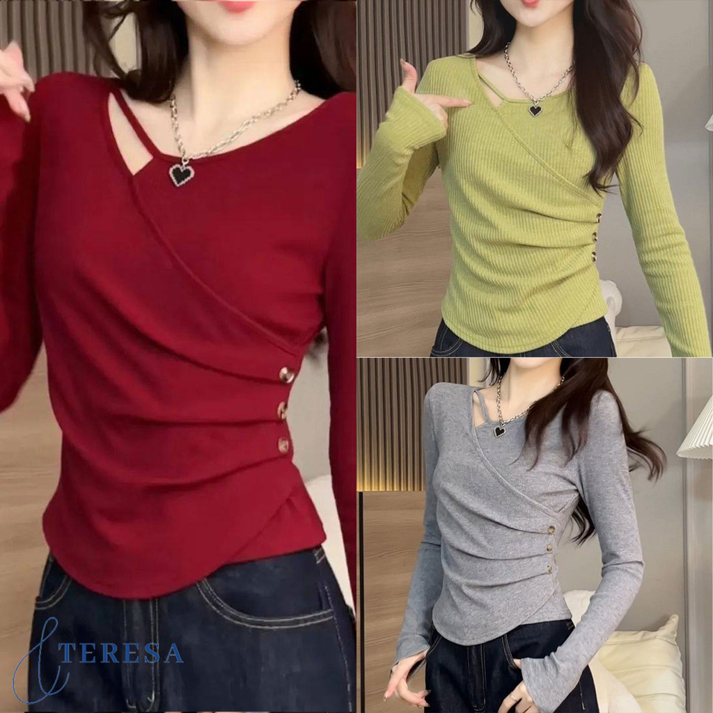 เสื้อยืดแขนยาว สไตล์สายชิว ใส่ได้ทุกวัน