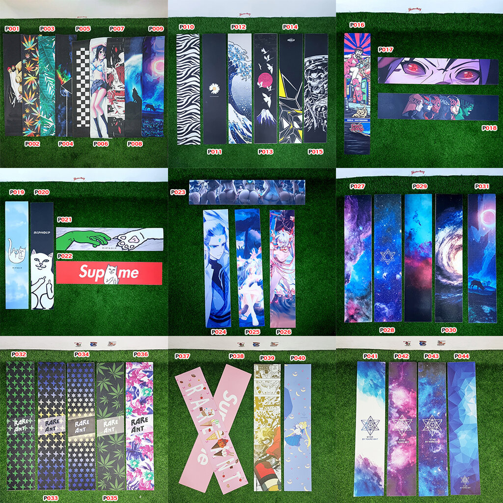 0503 Surf skateboard Grip tape 120x26cm set 1 สติ๊กเกอร์กระดาษทราย เซิร์ฟสเก็ต longboard cruiser