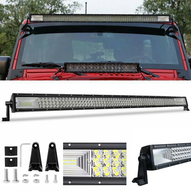 3-Row 22" 32" 52" รถตรง LED Work Light Bar Combo น้ําท่วม SpotOffroad สําหรับ 4x4 4WD SUV รถ ATV รถบ
