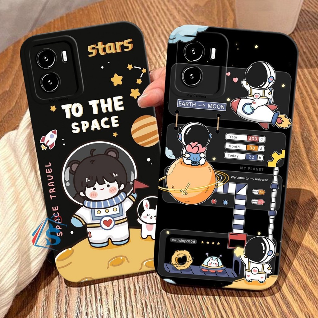 HP Softcase Vivo Y15S Y01 Y15A Y01A Y91C Y1S Y16 Astronaut Motif - เคส Vivo - เคส Vivo - ปลอกโทรศัพท