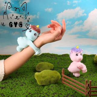 สร้อยข้อมือยางยืดลายหมีและลิง สไตล์การ์ตูน สําหรับเด็ก