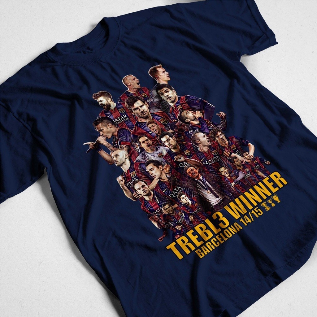 KATUN Barcelona Treble Winner 2015 เสื้อฟุตบอล ผ้าฝ้ายหวี 30 วินาที