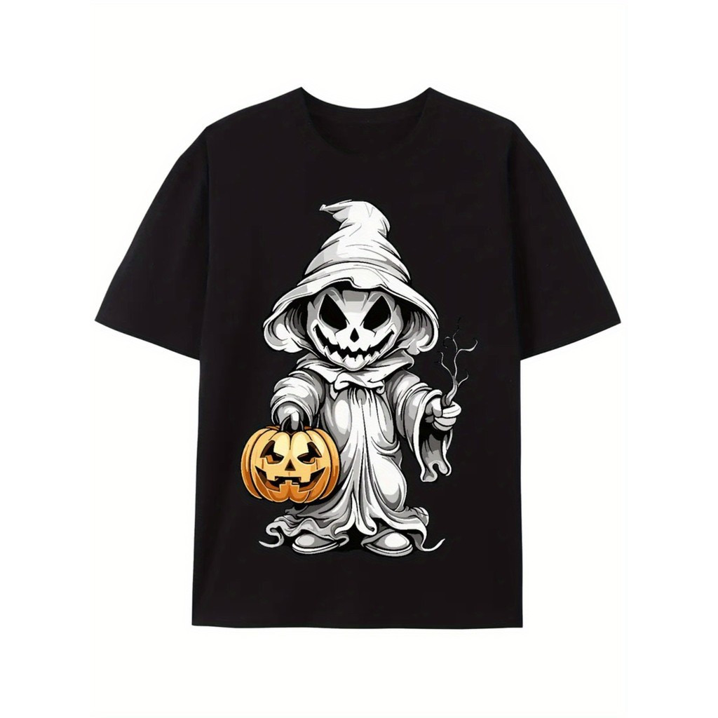 เสื้อยืดผีฟักทองฮาโลวีนสำหรับผู้ชาย