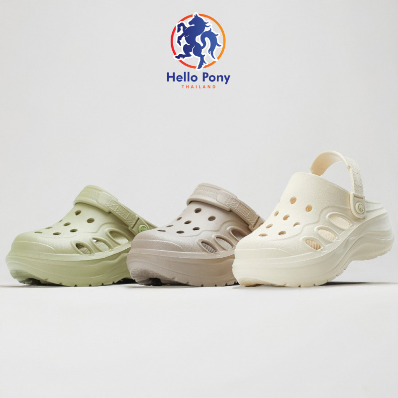 Hello Pony รุ่น MHM4016 รองเท้าแบน รองเท้าแตะนอกบ้าน EVA กันลื่น น้ำหนักเบา ใส่สบาย เพื่อการสวมใส่ที่สบายตลอดวัน