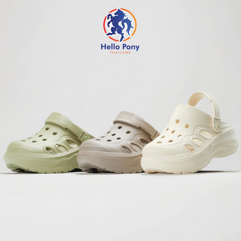 Hello Pony รุ่น MHM4016 รองเท้าแบน รองเท้าแตะนอกบ้าน EVA กันลื่น น้ำหนักเบา ใส่สบาย เพื่อการสวมใส่ที่สบายตลอดวัน