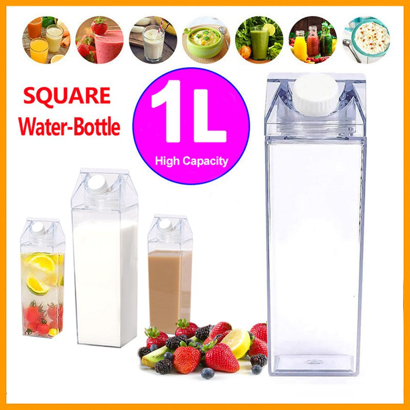 Shaker Milk Water Sports Bottle ฟรี Bpa Square Drinkware 1L Water-Bottle