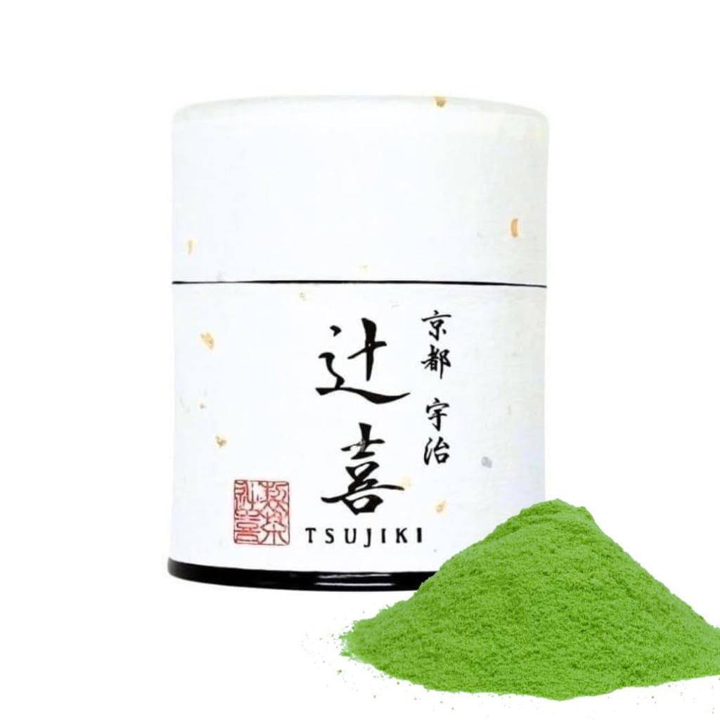 Tsujiyoshi Hakusui Premium Matcha Powder from Uji, Kyoto, 100% hand-picked first flush tea, stone-gr