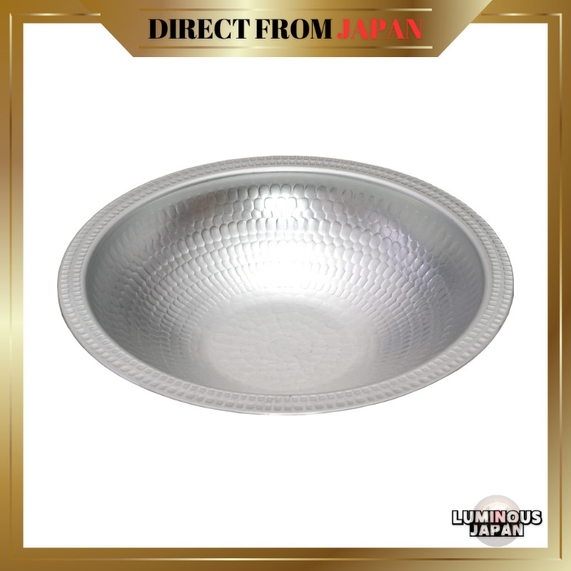 Taniguchi Metal Tabletop Pot 33 cm for 4–5 People, Made in Japan, Gas Stove Only, Aluminum Udon Suki