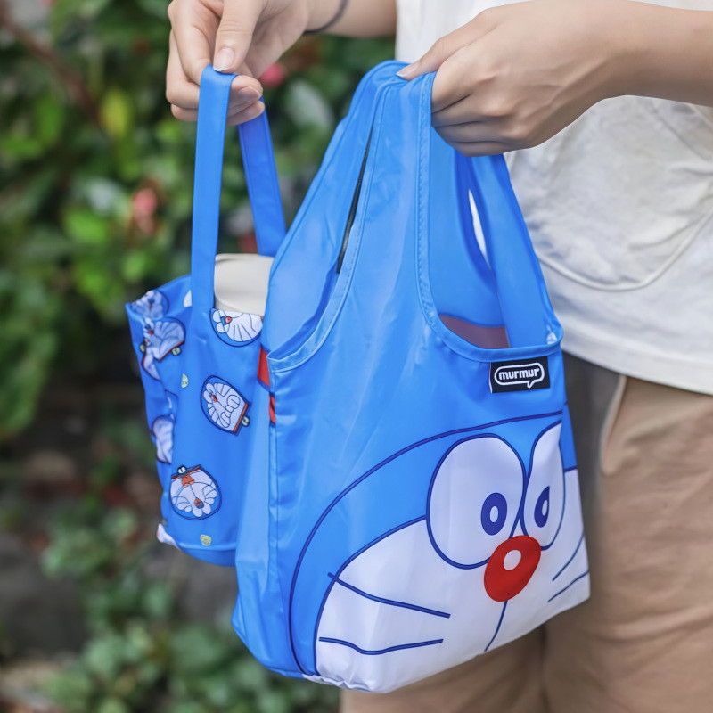 Murmur Doraemon Nylon Bag - กระเป๋าใส่ข้าวกลางวัน Doraemon & กระเป๋าขวดน้ําดื่มสําหรับเด็ก