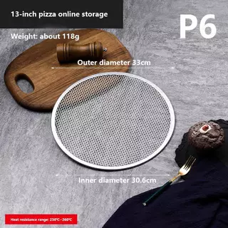 [bigdeals365] 8-13 นิ้วนํากลับมาใช้ใหม่ได้ Non Stick Pizza Screen Pan อลูมิเนียมอัลลอยด์สุทธิ Bakeware สต็อกใหม่