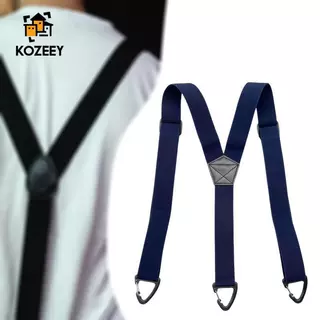 [KOZEEY] สายเอี๊ยมทำงานสำหรับผู้ชาย ขนาด 1.50 นิ้ว มีความยืดหยุ่นและทนทาน มาพร้อมตัวล็อกใต้เสื้อ