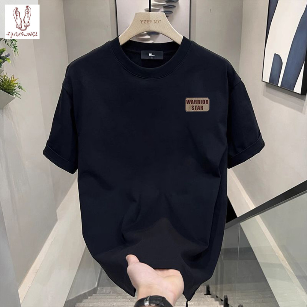 เสื้อยืดแขนสั้นคอกลมลำลองสำหรับผู้ชาย ผ้าฝ้าย 100% พิมพ์ลายตัวอักษรชิคาโก สวมใส่สบาย