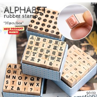 S0132 ตรายางตัวอักษร Alphabet Rubber Stamp กล่อง 30 ชิ้น DIY…
