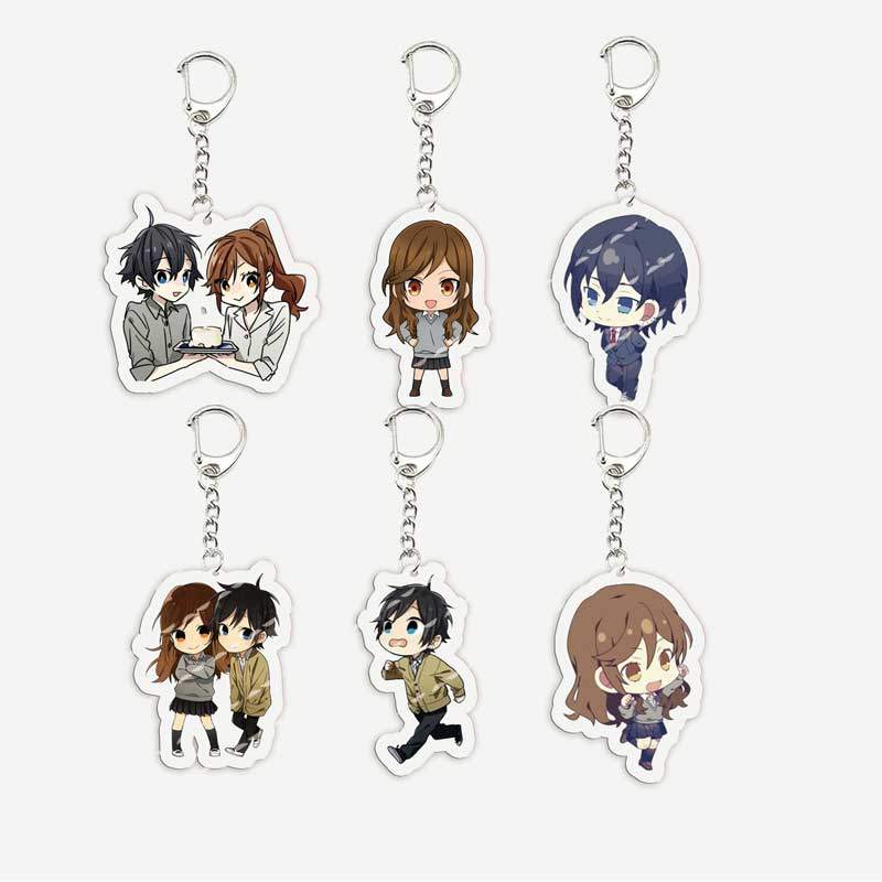 อะนิเมะ Horimiya พวงกุญแจสําหรับอุปกรณ์เสริมกระเป๋าอะคริลิค Kyouko Hori Miyamura Izumi Charm พวงกุญแ