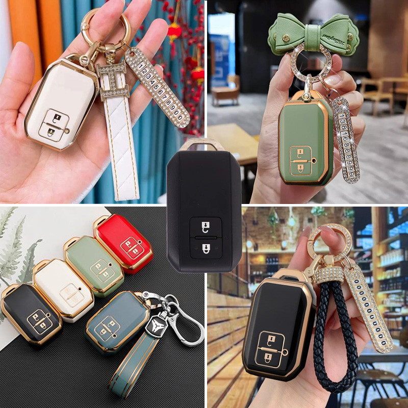 เคสกุญแจรีโมทรถยนต์ TPU สําหรับ Suzuki XL7 Ertiga Swift Wagon R Monopoly Grand Vitara Ignis Ertiga Swift Liana Samurai Swift Sx4 S-Cross