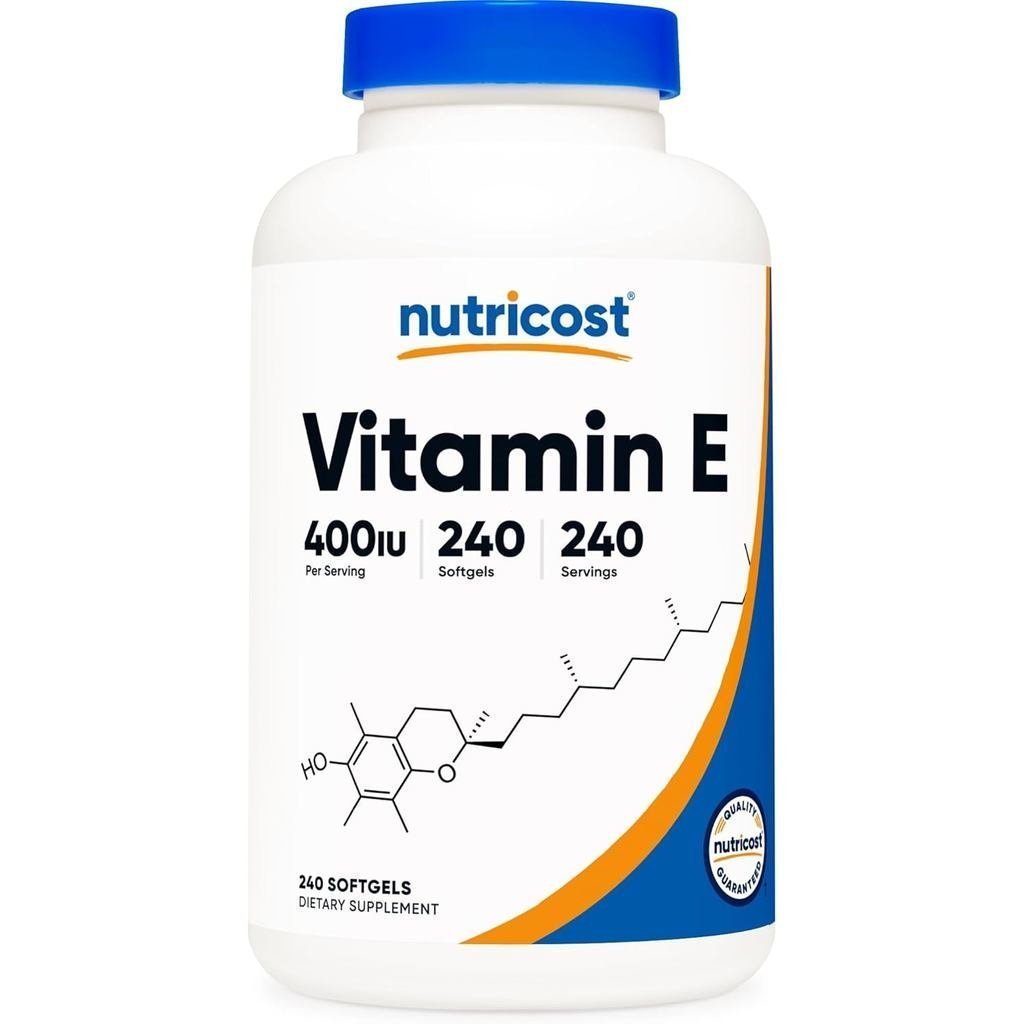 Nutricost Vitamin E 400 IU, 240แคปซูลซอฟท์เจล