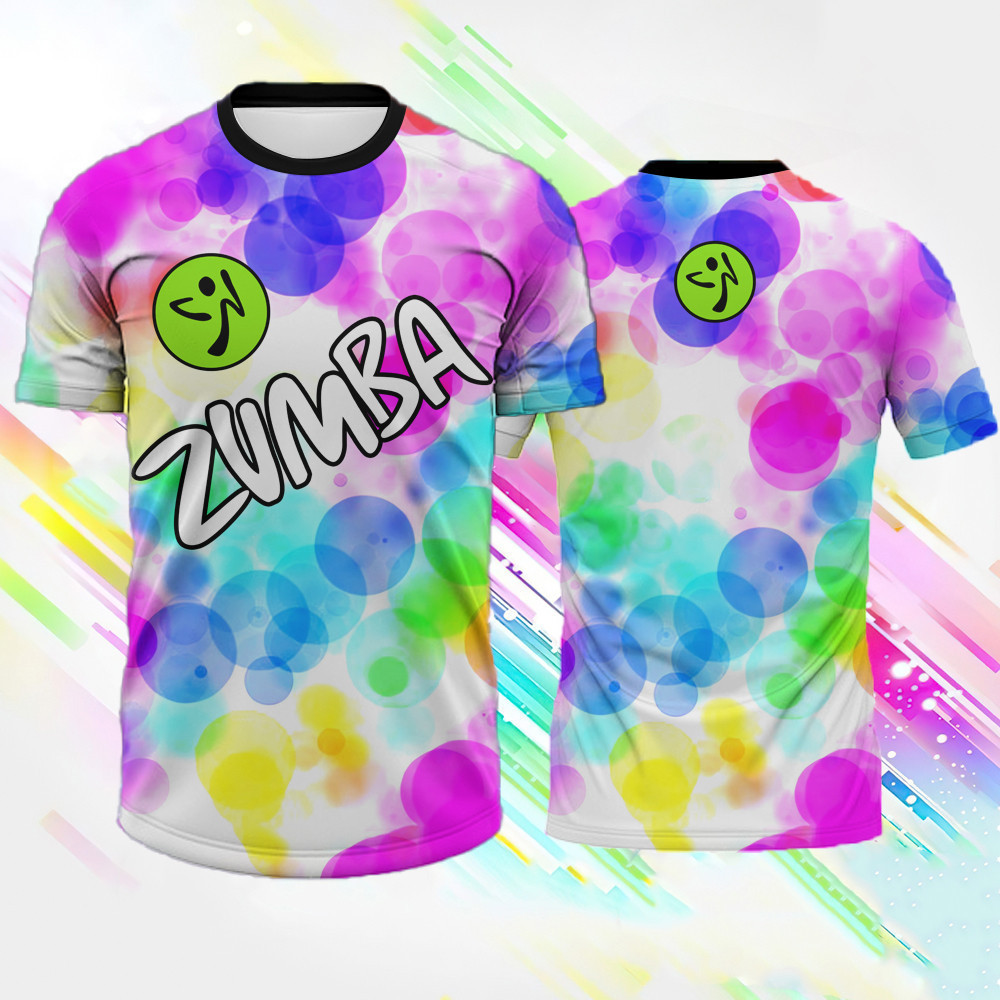 เสื้อยืด Zumba Unisex 2026 คอลูกไม้ระบายอากาศได้ดี เหมาะสำหรับการออกกำลังกาย