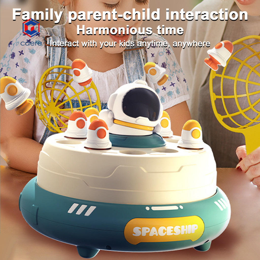 (Caere) Rocket Launcher Rocket Board Game 1 ชุด Rocket Launcher เกมกระดานสําหรับเด็กหมุนยานอวกาศ Bou