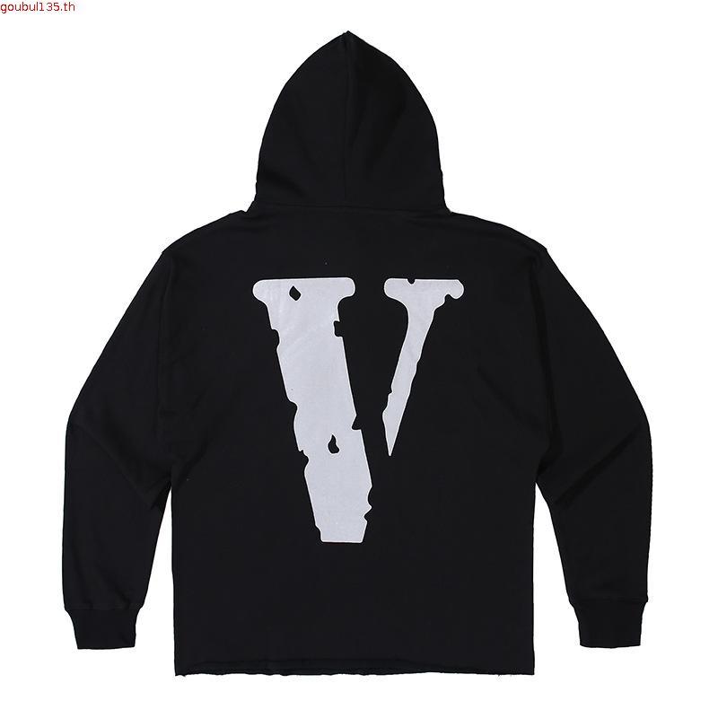 ยุโรป American Street Wear New York Limited HDPK VLONE สะท้อนแสง Big V เสื้อกันหนาวผู้ชาย High Stree
