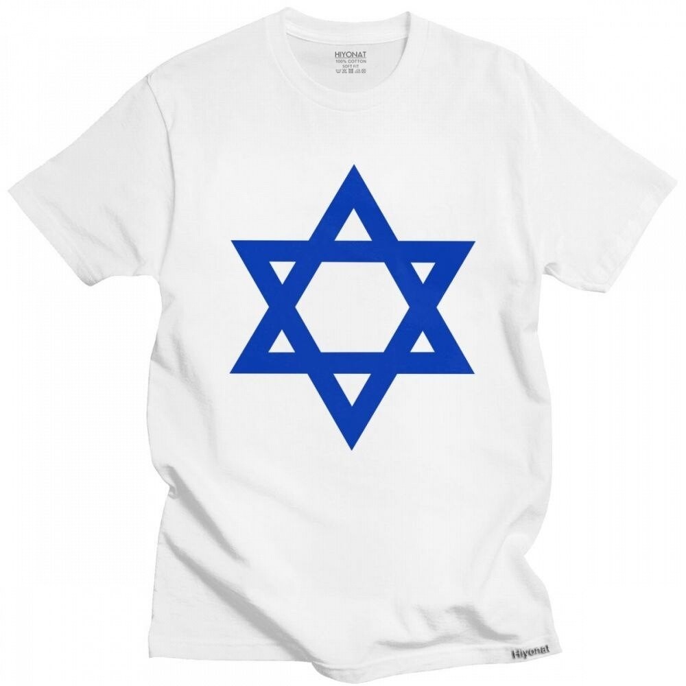 【ส่งเดี๋ยวนี้】Cool Star Of David Israel Flag T Shirt Men Israeli Pride เสื้อยืด