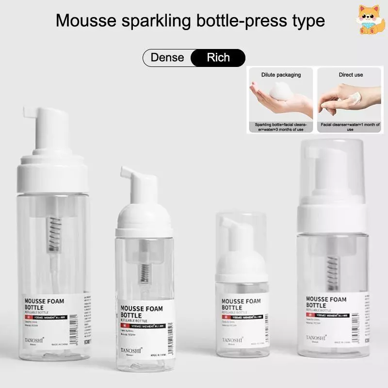 [VI] ขวดปั๊มโฟม Travel Foaming Dispenser สบู่มือ Lash Cleanser แชมพูมูสรีฟิลปั๊มคอนเทนเนอร์ TH