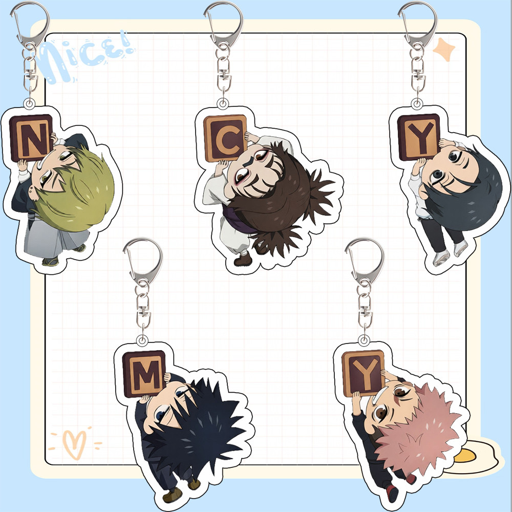 สําหรับ Jujutsu Kaisen Fushiguro Megumi Itadori Yuji Choso Okkotsu Yuta อะคริลิคพวงกุญแจกระเป๋าเป้สะพายหลังเทศกาลอุปกรณ์เสริม