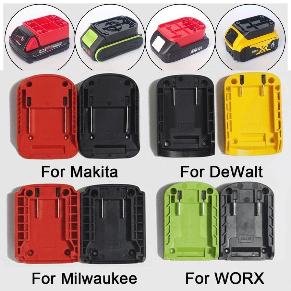 Ohwk DIY Adapter, ขั ้ วต ่ อแบตเตอรี ่ ABS แบบพกพา , ฐานยึดทนทานสําหรับ Makita/DeWalt/WORX/Milwaukee 18V แบตเตอรี ่ ลิเธียม - รูปที่ 5