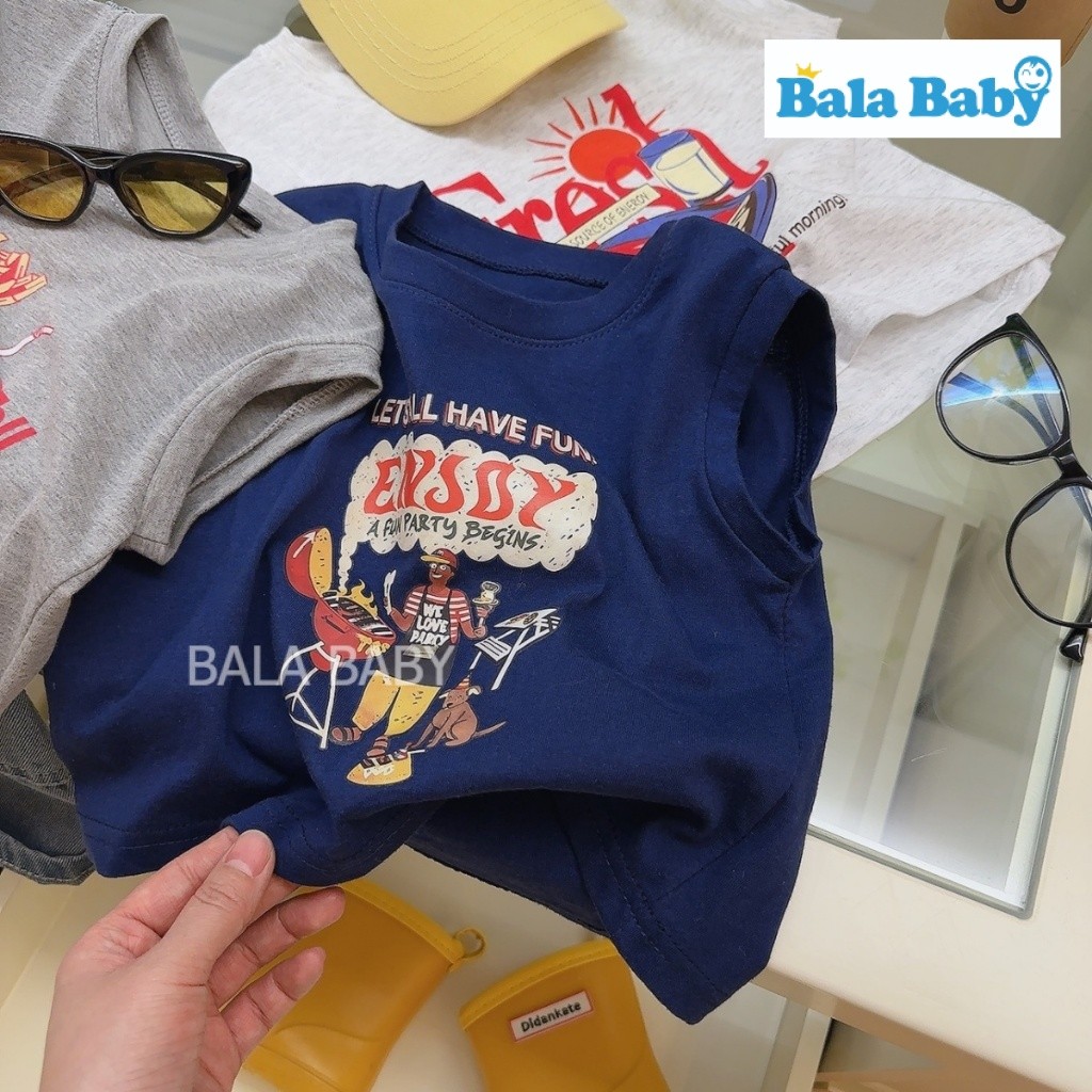 เสื้อแขนกุด เสื้อกล้ามเด็ก เสื้อเด็กผู้ชายเท่ๆ แฟชั่นน่าร้อน Size90-120 BXT01 รูปที่ 4