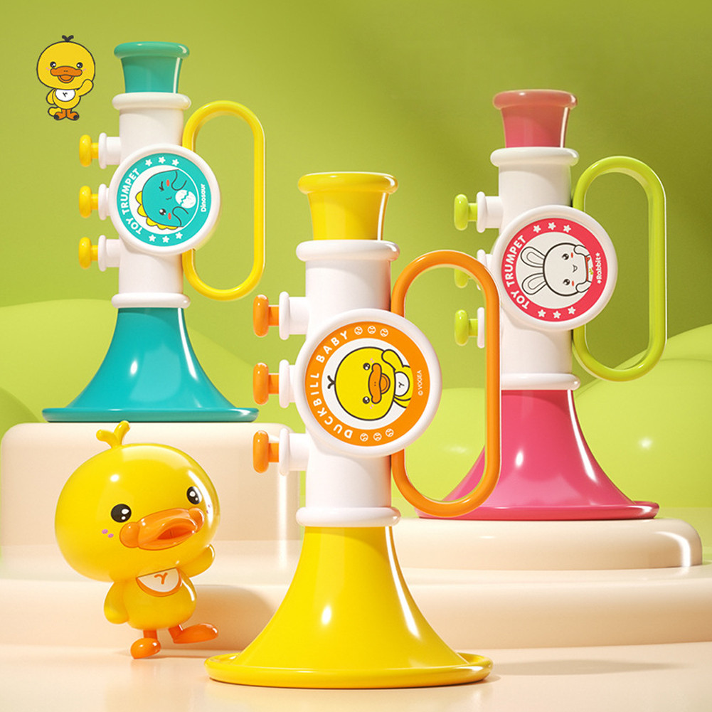 ของเล่นเด็ก ทรัมเป็ต ปากเป็ด แตรขนาดเล็ก มินิฮาร์โมนิกา trumpet ของเล่นเสริมพัฒนาการ ของขวัญในอุดมคติสำหรับเด็ก