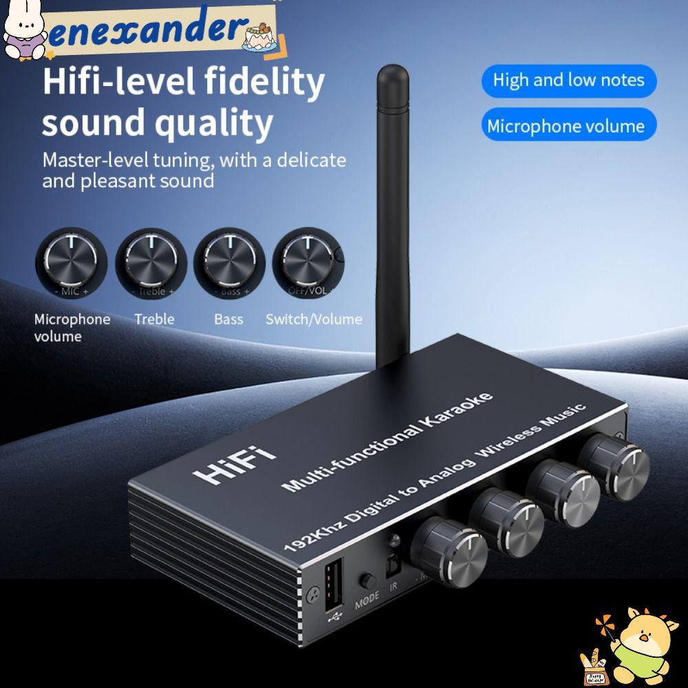 EXER ตัวรับสัญญาณเสียงบลูทูธ 5.4, ดิสก์ U เล่น RCA Coaxial Digital Analog Converter, เสียงสเตอริโอระดับมืออาชีพ USB คาราโอเกะอะแดปเตอร์ไร้สายสําหรับทีวีพีซี