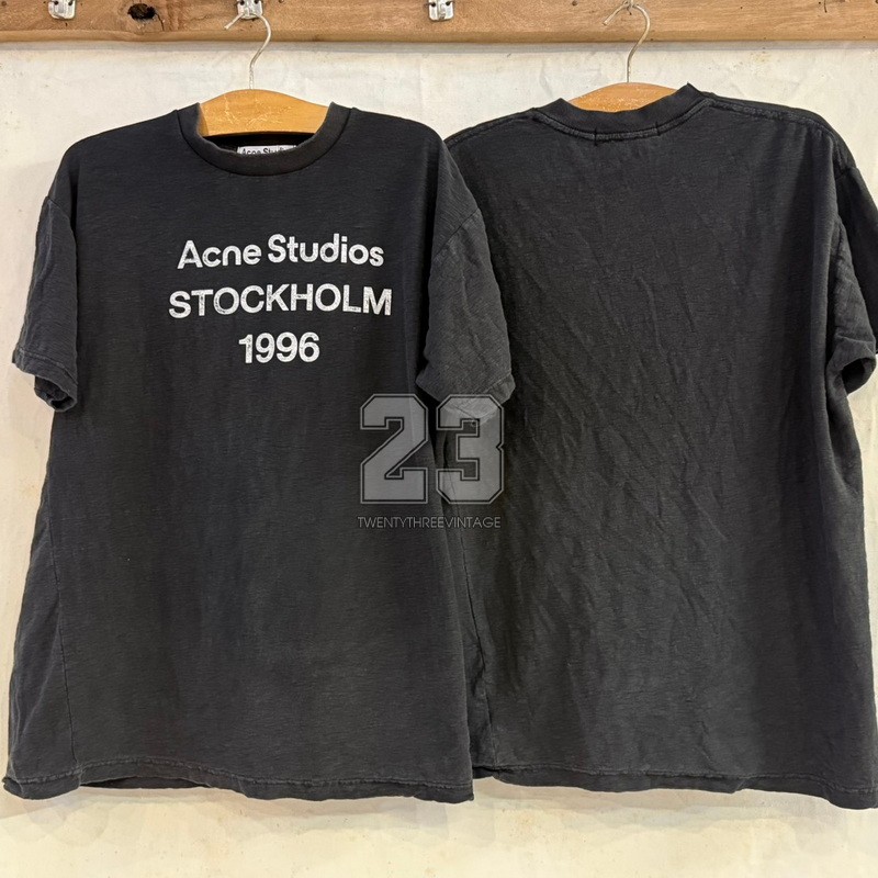 [ 23 ] Acne Studios STOCKHOLM 1996 ผ้าดำ tag Acne Studios เสื้อวินเทจ เสื้อแฟชั่น  vintage shirt