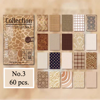 (พร้อมส่ง🇹🇭) กระดาษพื้นผิวผ้า กระดาษหยาบ หลากหลายลวดลาย Retro Cloth Material Paper ใช้ทำแสตมป์ได้