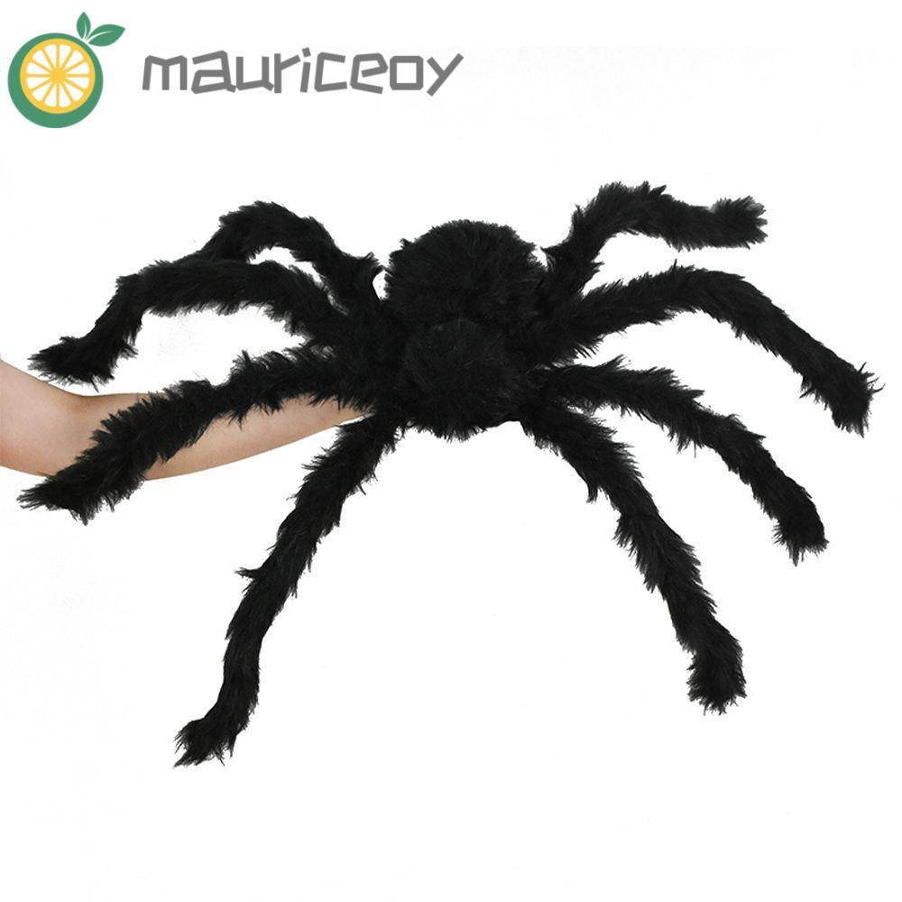 MAURICEOYA ตุ๊กตาสีดําแมงมุมของเล่นเด็ก Super big ฮาโลวีน Spooky Decor เครื่องประดับ DIY แมงมุมประดิษฐ์