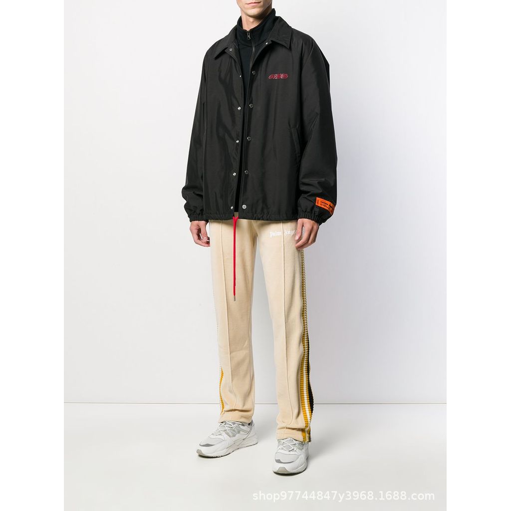 NX6O Palm Angels Rainbow pants casual long pants for men, high street straight pants, velvet pants f