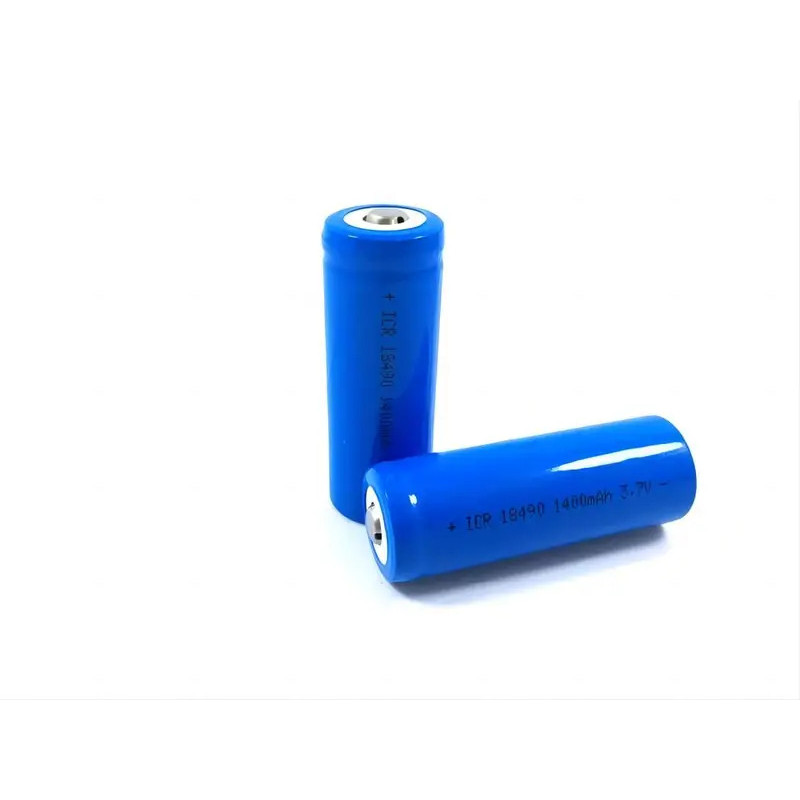 2 ชิ้น/ล็อต ICR18490 18490 1400mAh แบตเตอรี่ลิเธียมแบบชาร์จไฟได้ 3.7V 18500