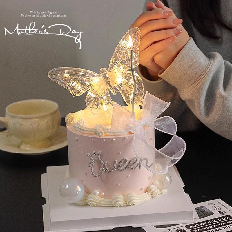 Shining คริสตัลผีเสื้อ Light Charming Tv Stand Decor โรแมนติกของขวัญวันวาเลนไทน์ Gorgeous Mothers Da