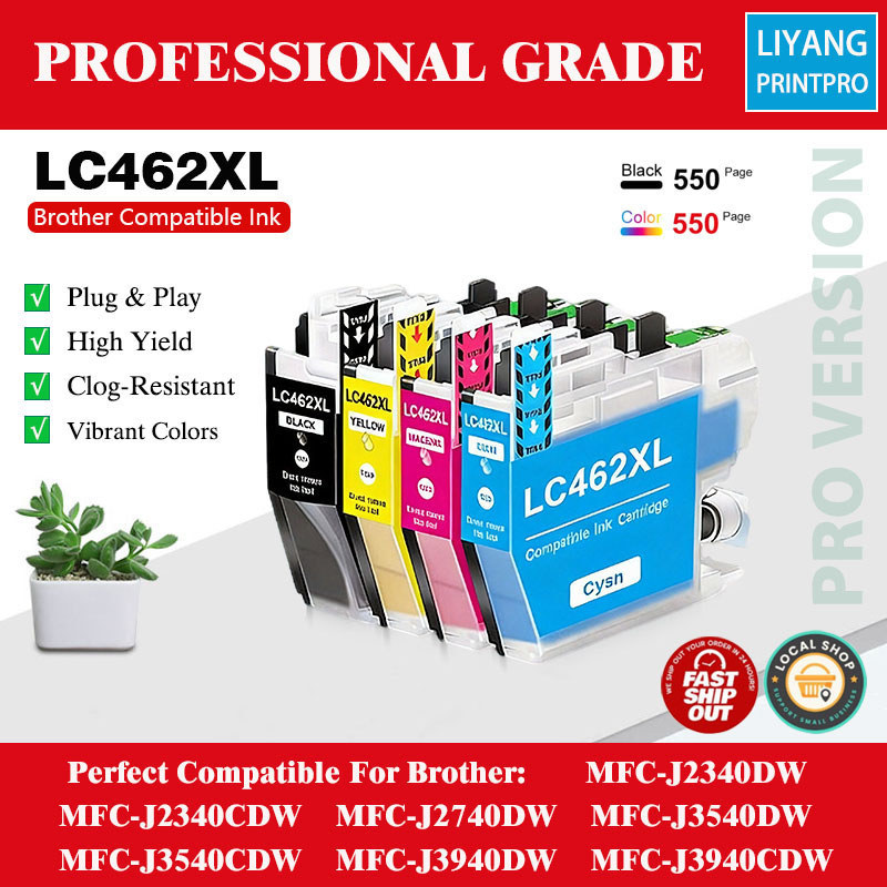 Brother LC462XL LC462 ตลับหมึกที่รองรับสําหรับ Brother MFC-J2340CDW J3540CDW J3940CDW เครื่องพิมพ์