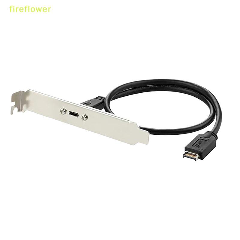 [fireflowerM] 50 ซม.USB 3.2 แผงด้านหน้า Header Type-E ถึง USB-C Type C หญิงเชื่อมต่อสายต่อ TYPE-E Ba
