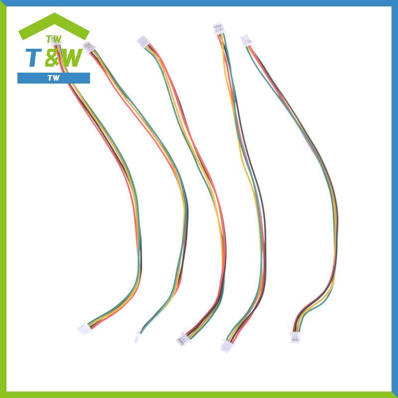 T&W 5 x Mini Micro SH 1.0mm 4-Pin JST Double Connector Plug สายไฟ 150MM {vn}