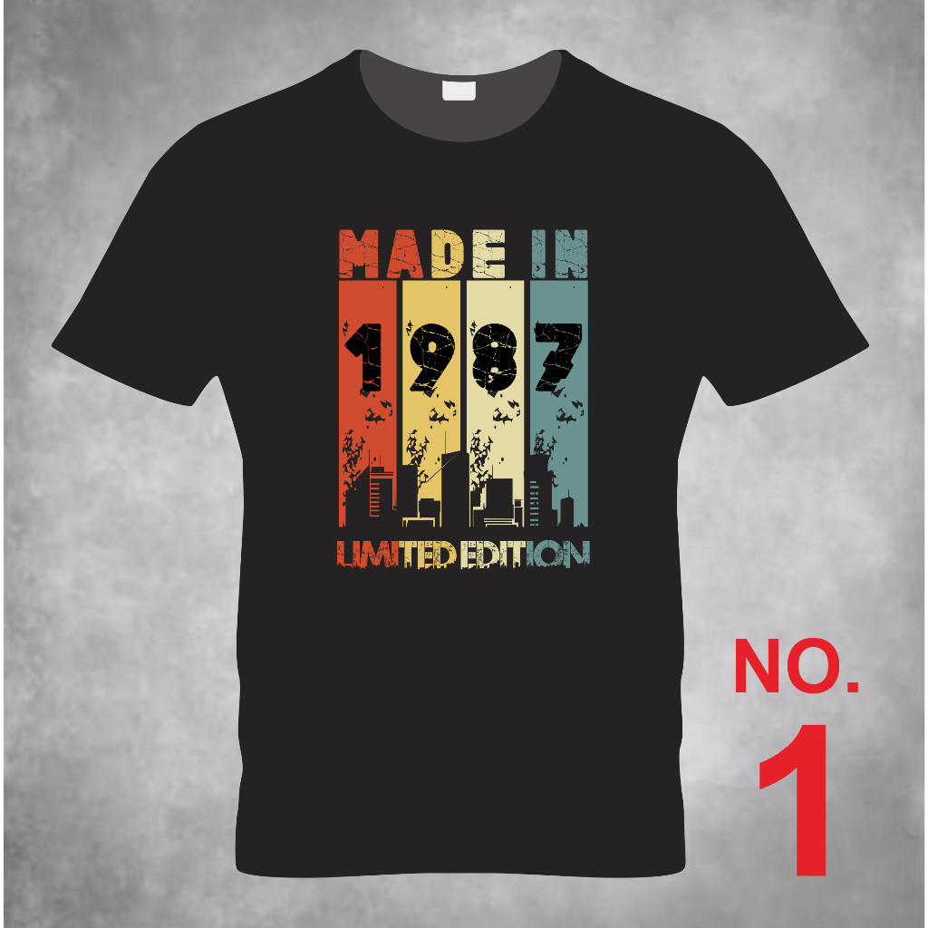 KATUN 1987 เสื้อยืด Birth ผ้าคอตตอนพรีเมี่ยมสําหรับผู้ชายและผู้หญิง