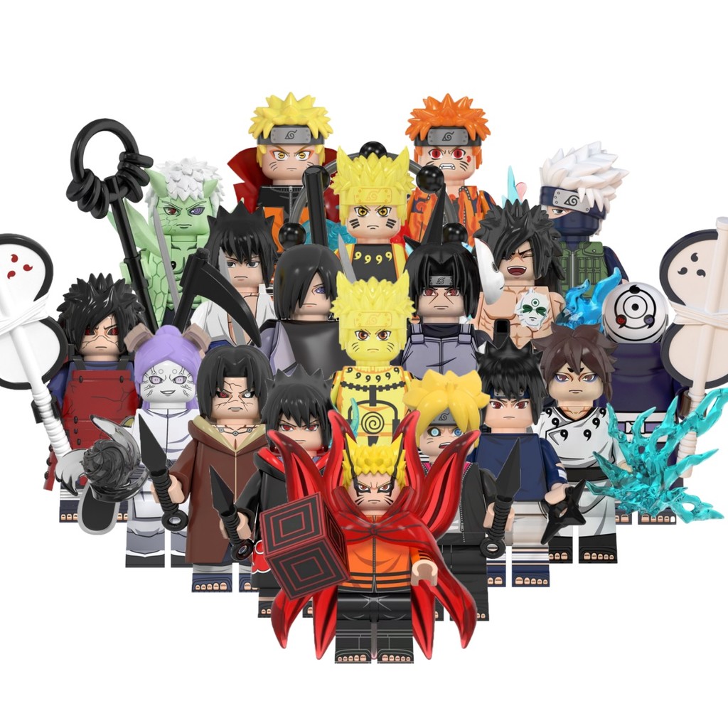 Naruto Action Figure Uzumaki Naruto Uchiha Obito Uchia Madara Uchiha Sasuke ของเล่นคอลเลกชันบล็อกอาค