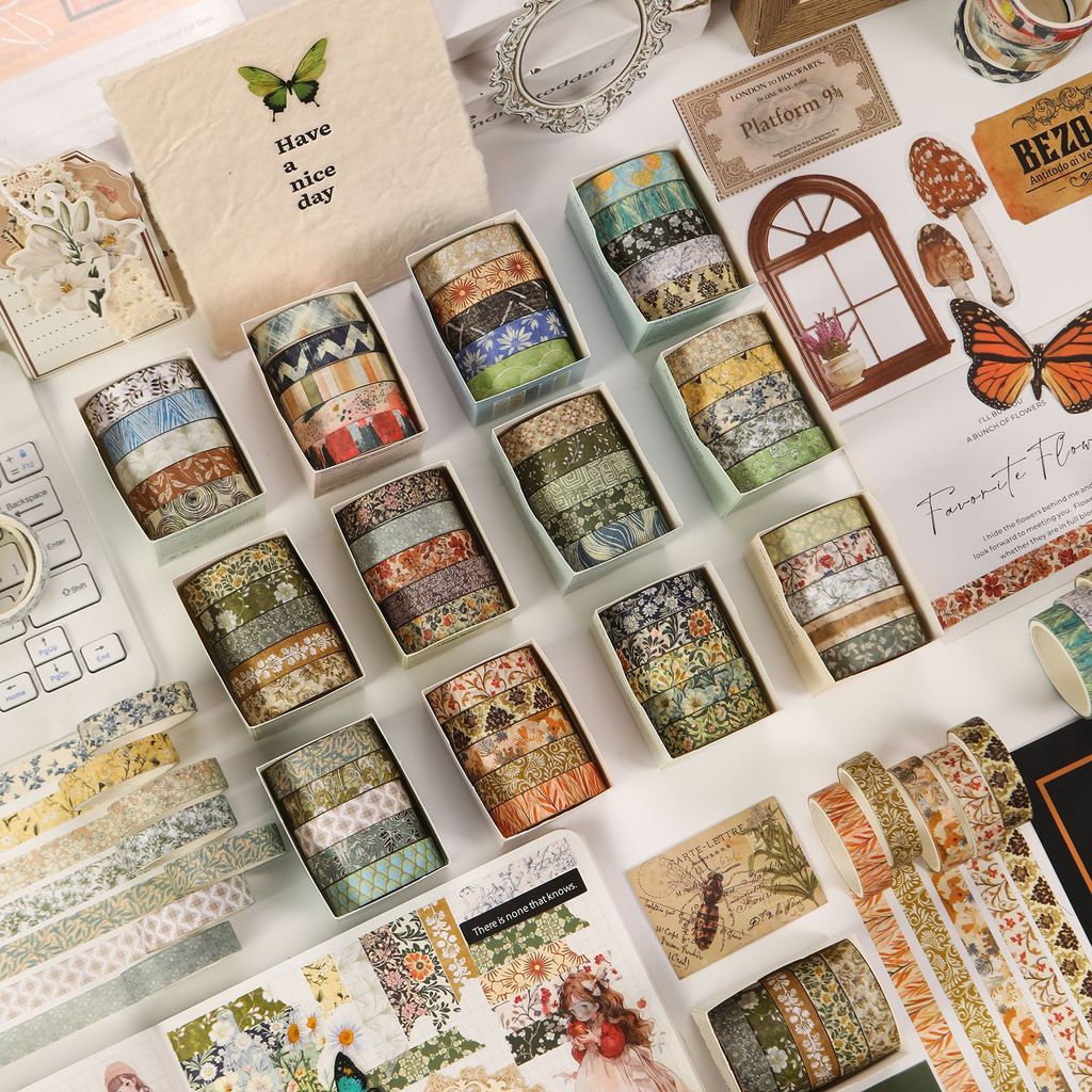 SDRT250305 Old Years Old Poem Series ผลิตภัณฑ์ชุดเทป Washi