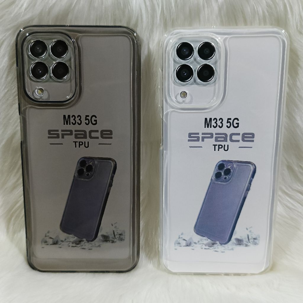 Soft Case Casing Original Space Samsung M33 5G Silicone Clear Transparent Back Protector HP TPU SPAC