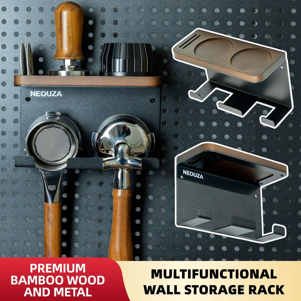 NEOUZA Espresso Accessories Holder Wall Mounted Organizer for Coffee Tamper, จําหน่าย, Portafilter, 