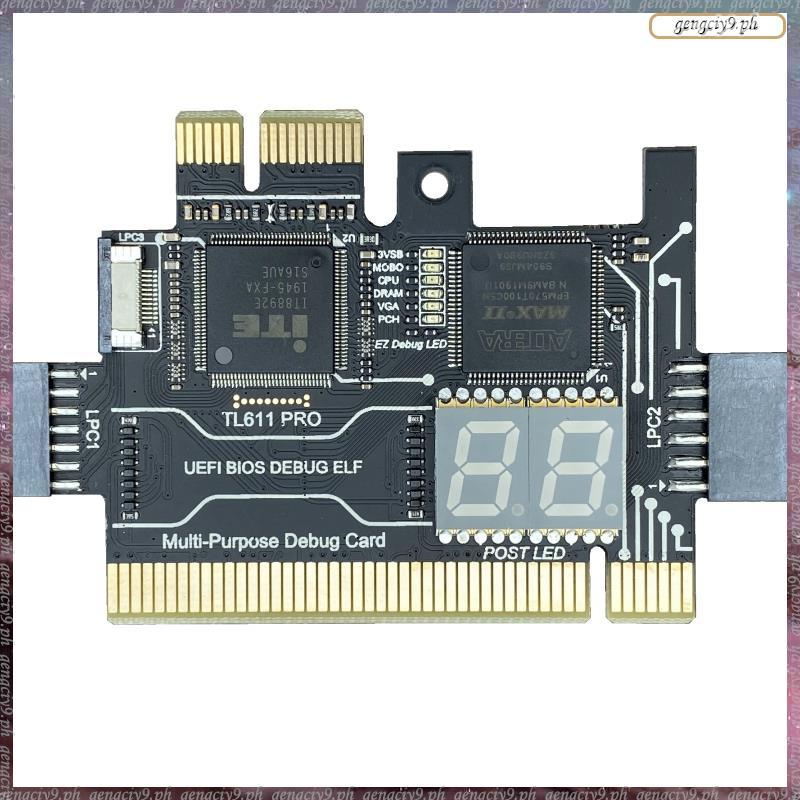[LR] การ์ดวินิจฉัย TL611 PRO, การ์ดวินิจฉัย Pcie สําหรับเมนบอร์ด Pci ตั้งโต๊ะและแล็ปท็อป (สีดํา)